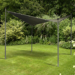Glendale 3 x 3m Twin Sail Grey Garden Gazebo - Wilko - thumbnail 1