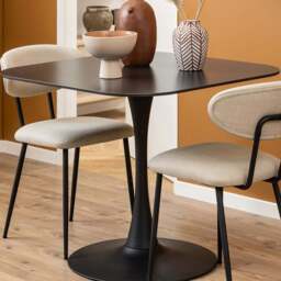 Florence Malta Ceramic Square Dining Table Black - Furniture To Go - Wilko