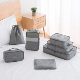 H&O Direct Cloth Storage Cube 7 Piece - Size: 10.3 x 45 x 29.5cm - Grey - Wilko - thumbnail 3