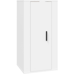 vidaXL Single Door White Wall Mounted TV Cabinet - Size: 80 x 40 x 34.5cm - Wilko - thumbnail 3