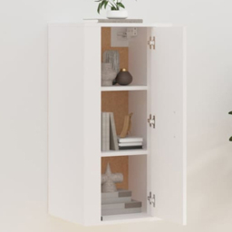 vidaXL Single Door White Wall Mounted TV Cabinet - Size: 80 x 40 x 34.5cm - Wilko