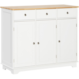 Portland 3 Door 3 Drawer White Sideboard - Wilko - thumbnail 3
