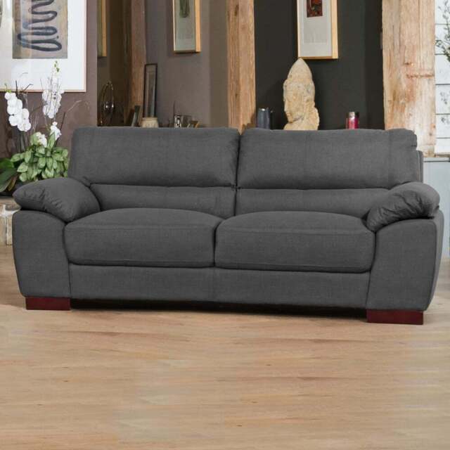 Westbrook 3 Seater Ash Textured Fabric Sofa - Grey - Artemis Home - Wilko - image 1