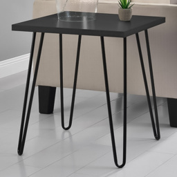 Dorel Owen Black Oak Retro End Table Black - Size: 55 x 49 x 49cm - Wilko