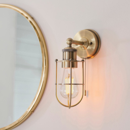 Merano Treviso Antique Brass Bathroom Wall Lamp - Size: 16.2 x 11 x 28.6cm - Wilko - thumbnail 3