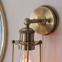 Merano Treviso Antique Brass Bathroom Wall Lamp - Size: 16.2 x 11 x 28.6cm - Wilko - thumbnail 5
