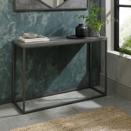 Bentley Designs Renzo Zinc and Dark Grey Console Table - Size: 77 x 116 x 37cm - Wilko - thumbnail 6