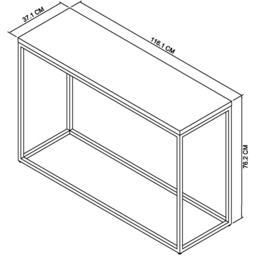 Bentley Designs Renzo Zinc and Dark Grey Console Table - Size: 77 x 116 x 37cm - Wilko - thumbnail 7