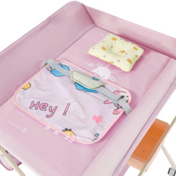 H&O Direct Pink Folding Baby Diaper Changing Table with Wheels - Size: 122 x 75 x 76cm - Wilko - thumbnail 4