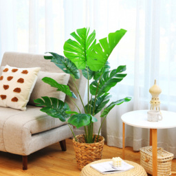 Costway Monstera Artificial Plant In Pot 5ft - Size: 93 x 22 x 21cm - Green - Wilko - thumbnail 3