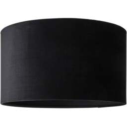 ValueLights Reni Black Velvet Medium Drum Ceiling Lamp Shade 35cm - Size: 20 x 35 x 35cm - Wilko