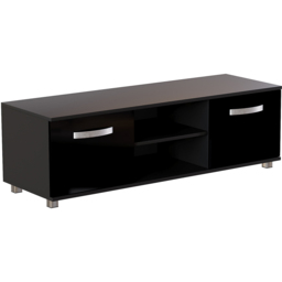 Vida Designs Cosmo 2 Door 2 Shelf Black Small TV Unit - Size: 40 x 120 x 38cm - Wilko - thumbnail 3
