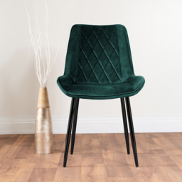 Furniturebox Arona Cesano 4 Seater Round Dining Set Grey Black and Green - Wilko - thumbnail 4