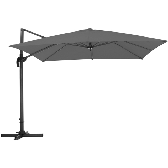 Living and Home Dark Grey Square Rotating Tilt Cantilever Parasol with Cross - Size: 3m - Black - Wilko - image 1