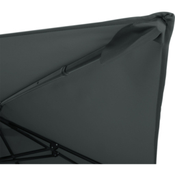 Living and Home Dark Grey Square Rotating Tilt Cantilever Parasol with Cross - Size: 3m - Black - Wilko - thumbnail 4