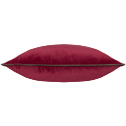 Paoletti Meridian Cranberry Mocha Velvet Cushion - Size: 55 x 55 cm - Multi - Wilko - thumbnail 3