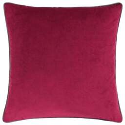 Paoletti Meridian Cranberry Mocha Velvet Cushion - Size: 55 x 55 cm - Multi - Wilko - thumbnail 1