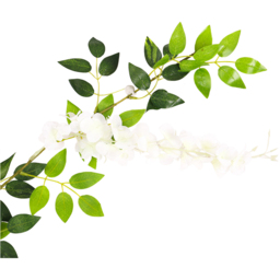Living and Home Silk Wisteria Artificial Vine Garland 190cm - Size: 10 x 190 x 10cm - White - Wilko - thumbnail 4