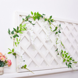 Living and Home Silk Wisteria Artificial Vine Garland 190cm - Size: 10 x 190 x 10cm - White - Wilko - thumbnail 7