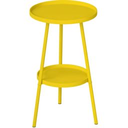 Outsunny Single Shelf Yellow Round Garden Coffee Table - Size: 51 x 32 x 32cm - Wilko - thumbnail 3