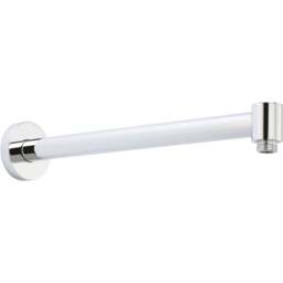 nuie Chrome Wall Mounted Shower Arm 55mm - Size: 5.5 x 5.5 x 37cm - Silver - Wilko