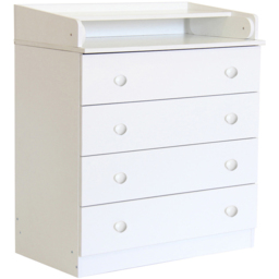 Kudl 4 Drawer White Baby Storage Unit with Changing Board - Wilko - thumbnail 3