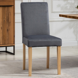 Artemis Home Maiolo Set of 2 Grey Velvet Dining Chair - Wilko - thumbnail 3