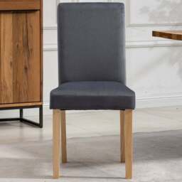 Artemis Home Maiolo Set of 2 Grey Velvet Dining Chair - Wilko