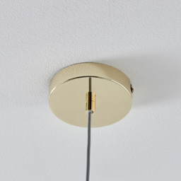 Furniturebox Alicia Frosted Glass Globe Brass Pendant Light - Size: 25 x 25 x 115.5cm - White - Wilko - thumbnail 6