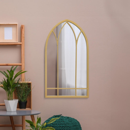The Arcus Gold Arched Wall Mirror 83 x 48cm - MirrorOutlet - Wilko - thumbnail 3