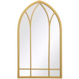 The Arcus Gold Arched Wall Mirror 83 x 48cm - MirrorOutlet - Wilko - thumbnail 1
