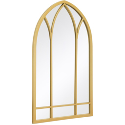 The Arcus Gold Arched Wall Mirror 83 x 48cm - MirrorOutlet - Wilko - thumbnail 4