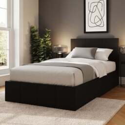 GFW Single Black End Lift Ottoman Bed - Wilko - thumbnail 1