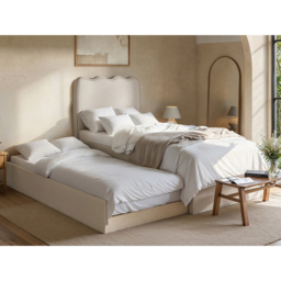 Flair Ellis Single Beige Woven Fabric Bed Frame with Trundle - Cream - Wilko - thumbnail 6