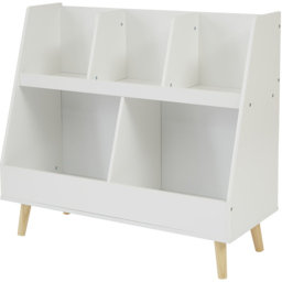 Liberty House Toys 5 Shelf Kids Sloping Bookcase - Size: 35 x 80 x 72.5cm - White - Wilko - thumbnail 3