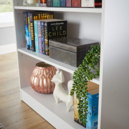 Home Source Clara 3 Shelf White Short Bookcase - Wilko - thumbnail 5