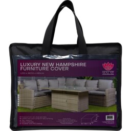 Malay Deluxe Malay Luxury New Hampshire Black Furniture Cover - Size: 255 x 85 x 255 - Wilko