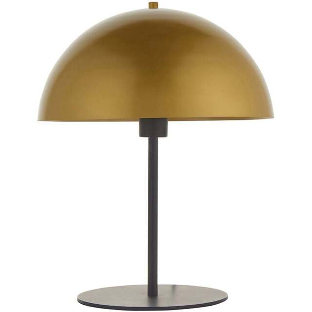 Merano Nuoro Soft Gold Shade Dark Bronze Effect Table Lamp - Size: 35 x 35 x 45cm - Brown - Wilko - image 1