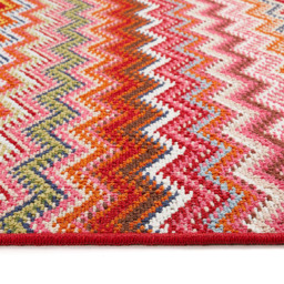 My Mat Candy Multicolour Bright Zig Zag Stain Resistant Mat 67 x 200cm - Wilko - thumbnail 5