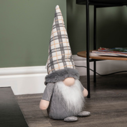Samuel Alexander Grey Tartan Hat Standing Gonk Christmas Decoration 35cm - Size: 35 x 15 x 15cm - Wilko - thumbnail 3