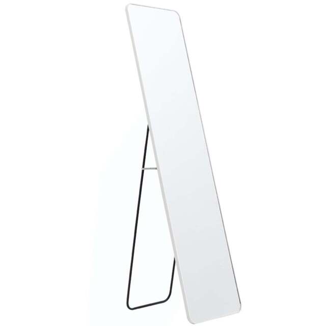 Living and Home Foldable Full Length Mirror 37 x 147cm - Size: 147 x 37cm - White - Wilko - image 1