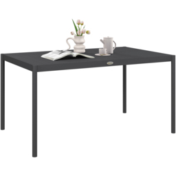 Outsunny 6 Seater Aluminium Outdoor Table Dark Grey - Size: 152 x 38 x 15cm - Wilko - thumbnail 3
