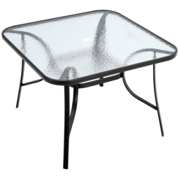 Living and Home Wicker 4 Seater Square Bistro Set - Black - Wilko - thumbnail 5