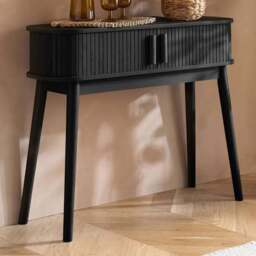 Birlea Axel Black Console Table - Size: 80 x 100 x 30cm - SleepSoul - Wilko - thumbnail 1
