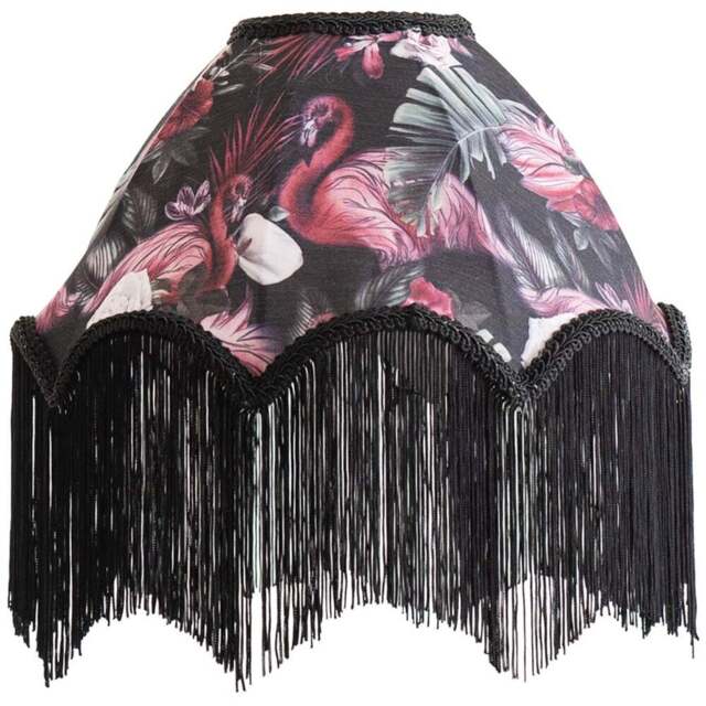 ValueLights Rosette Flamingo Scalloped Shade with Tassels - Size: 17.5 x 30 x 30cm - Multi - Wilko - image 1