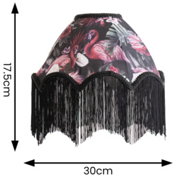 ValueLights Rosette Flamingo Scalloped Shade with Tassels - Size: 17.5 x 30 x 30cm - Multi - Wilko - thumbnail 6