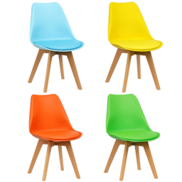 Portland Kosy Koala 4 Seater Modern Dining Set Grey and Multicolour - Wilko - thumbnail 3