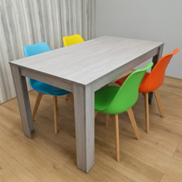 Portland Kosy Koala 4 Seater Modern Dining Set Grey and Multicolour - Wilko - thumbnail 6