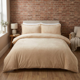 Selena Velvet Duvet Set Natural Superking - Size: Super King - Wilko - thumbnail 6