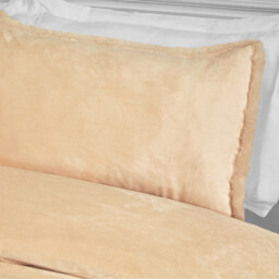 Selena Velvet Duvet Set Natural Superking - Size: Super King - Wilko - thumbnail 3